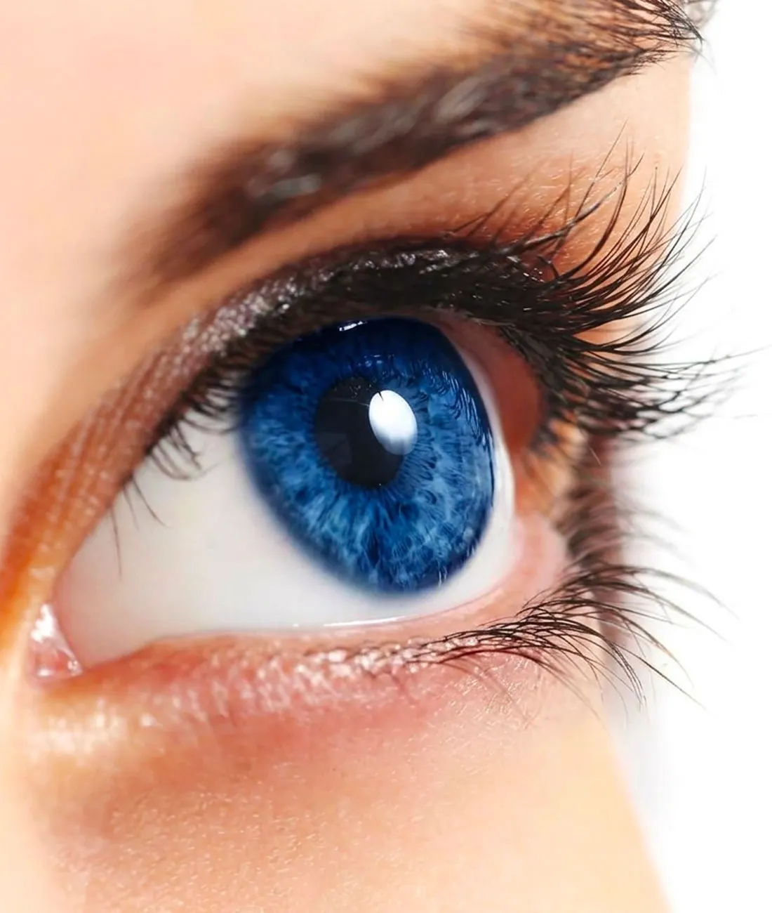 gros plan d'un oeil bleu pris chez le dr bela ophtalmologue à Genève